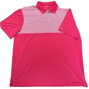 Chaps Men’s Pink Striped‎ Polo. XL